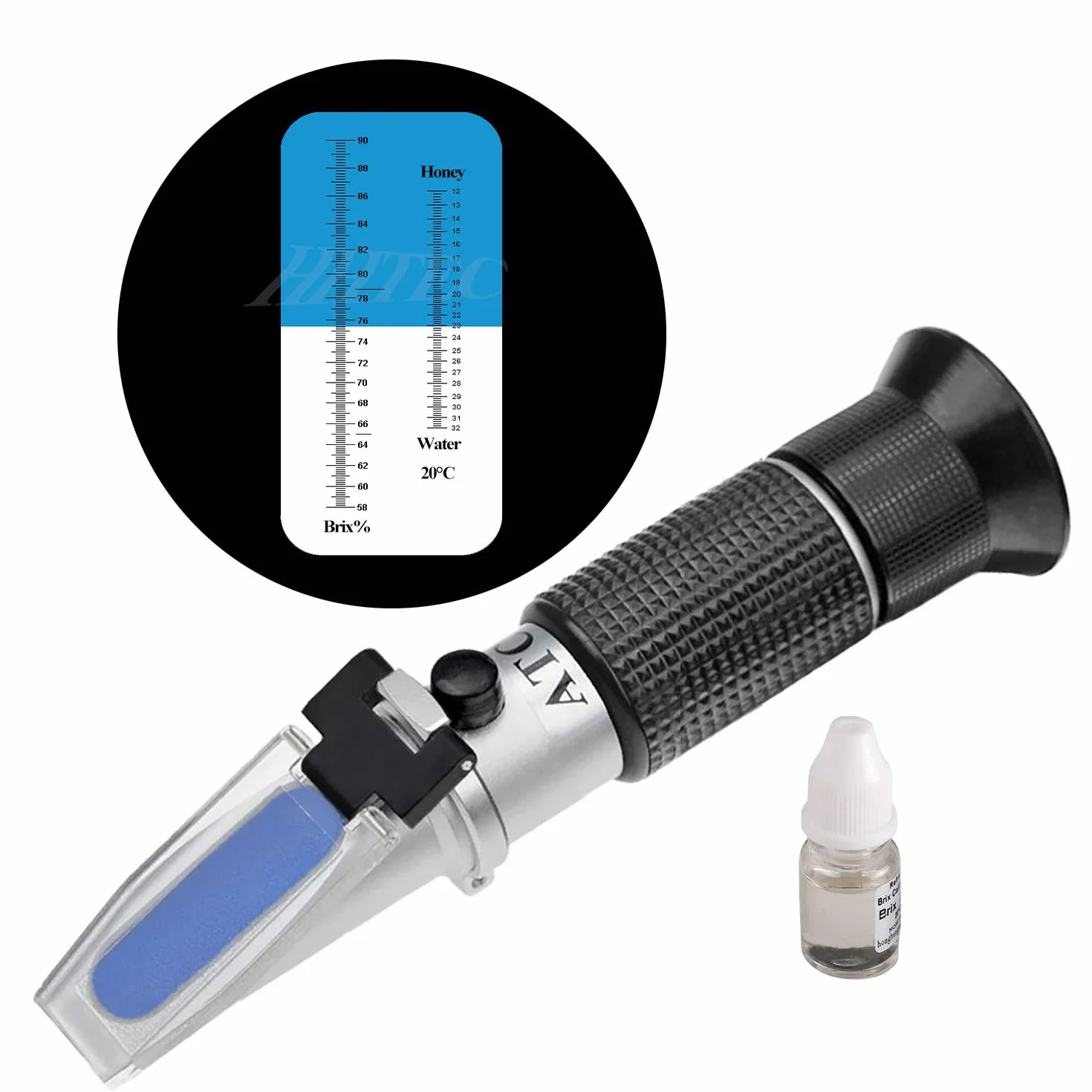 HH-Tec Rifrattometro 58-90% Brix 38-43 Baumé 12-27% acqua per apicoltori melasse sciroppi
