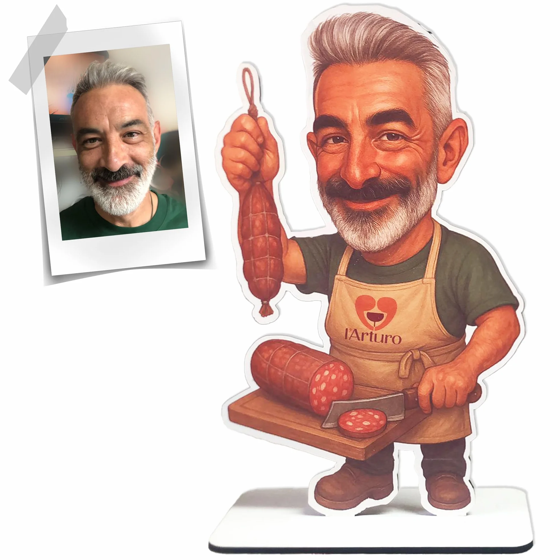 Personalizzata Caricatura su MDF 30 cm Regalo Originale Uomo Donna