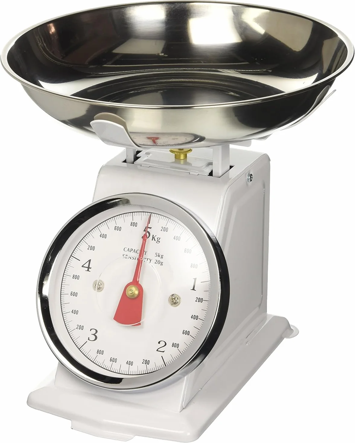 Borella Casalinghi Alessia Bilancia da Cucina Meccanica 5 kg, Alluminio, Colori assortiti, 1 pezzo