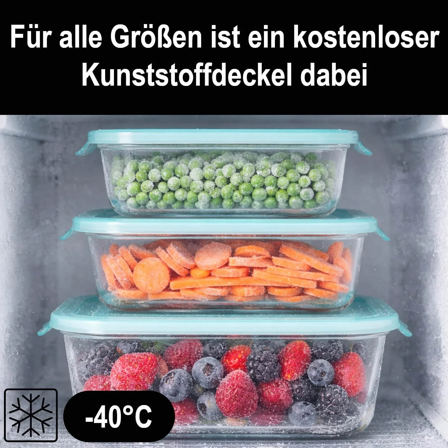 COM-FOUR® 6x Pirofile in Vetro Borosilicato, Teglie Resistenti al Calore per Forno, Microonde e Congelatore, Pirofila in 3 Misure (vetro 6x)
