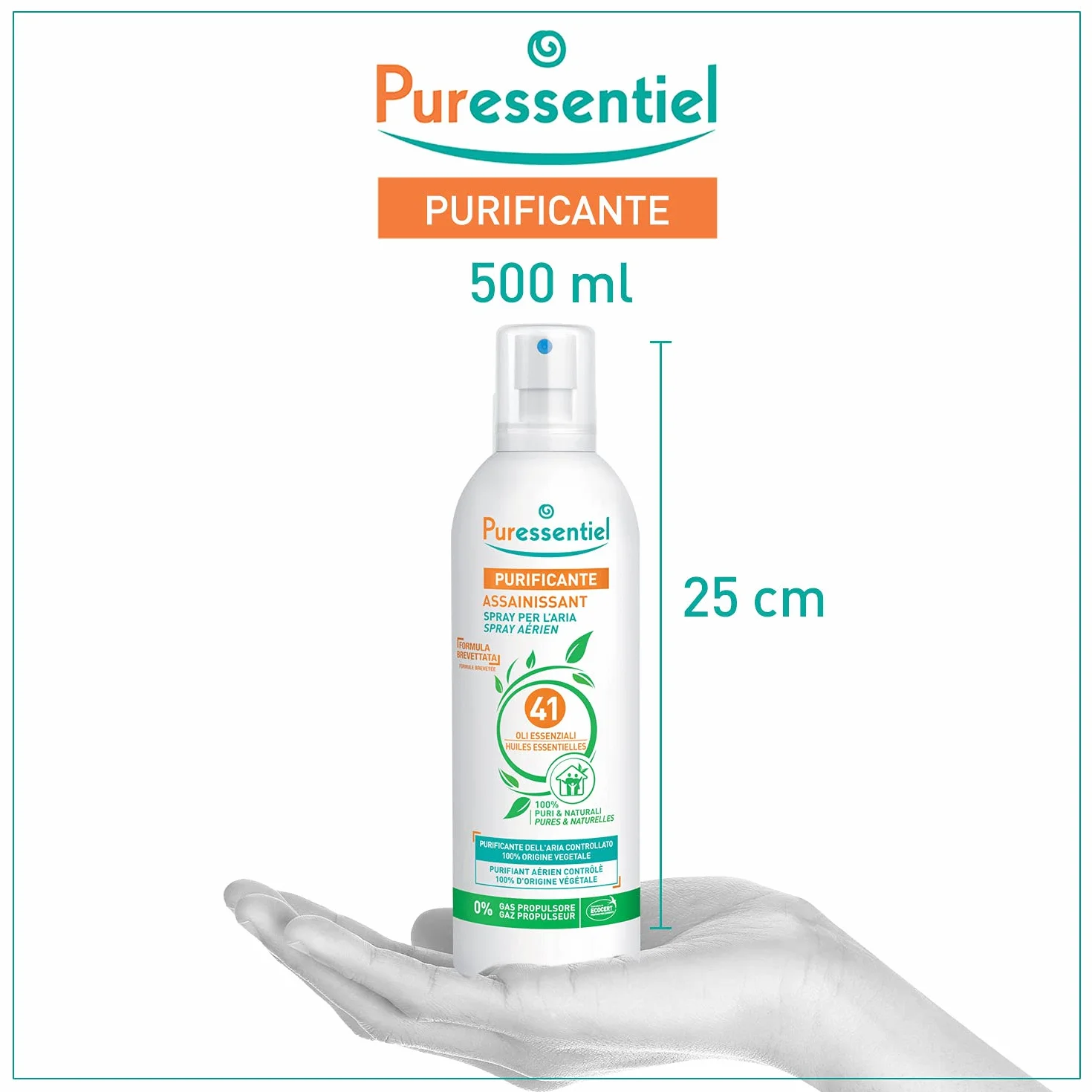 Puressentiel Spray Purificante per l'Aria 41 Oli Essenziali 500 ml