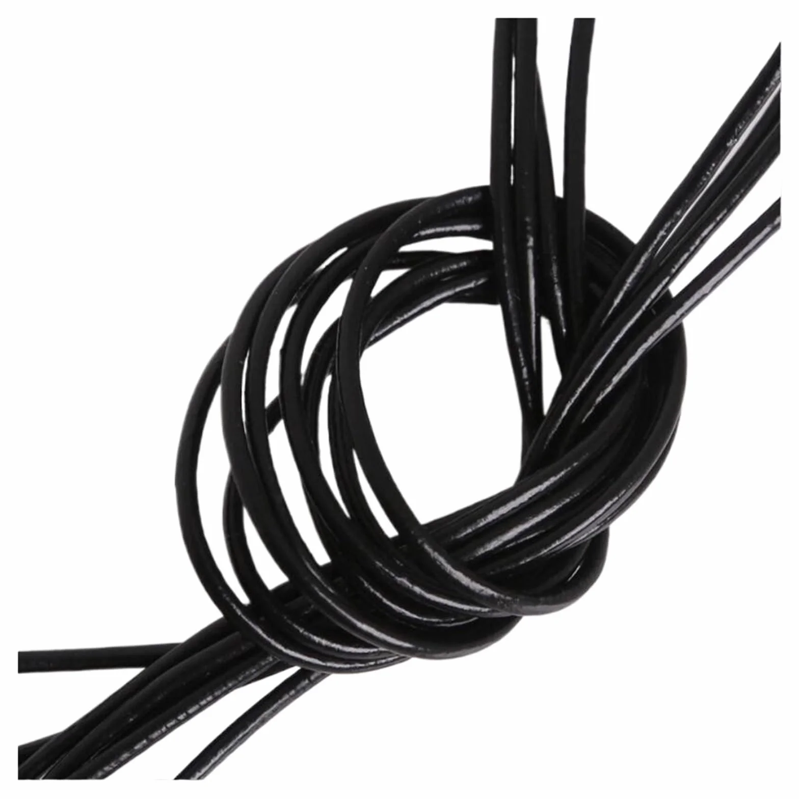 Lacci Cuoio Corde Nere a Filo Singolo 1,5/3/4/5/6 mm per Collane e Bracciali 5m