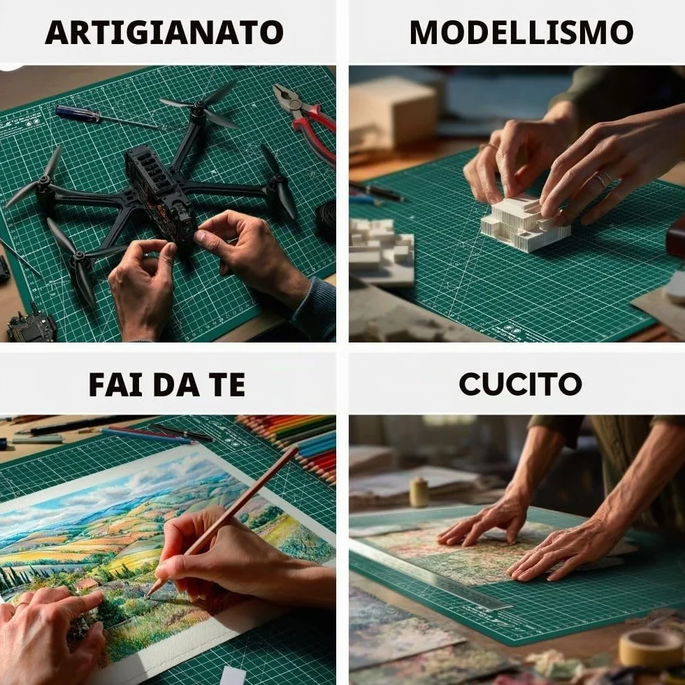La Canilla Tappetino di Taglio Autorigenerante A2 60x45 cm 24x18" Piano Antitaglio per Cucito Patchwork Modellismo