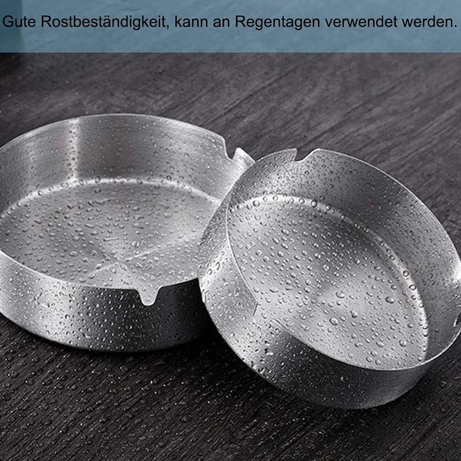 Posacenere Rotondo in Acciaio Inox 8 cm Confezione 16