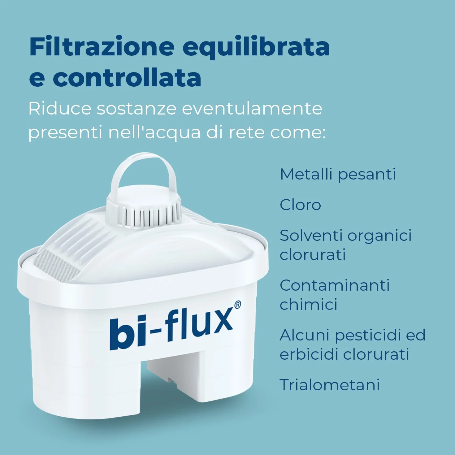 LAICA Prime Line Caraffa Filtrante 3L Bianca Timer Digitale 1 Filtro bi-flux Incluso Made in Italy