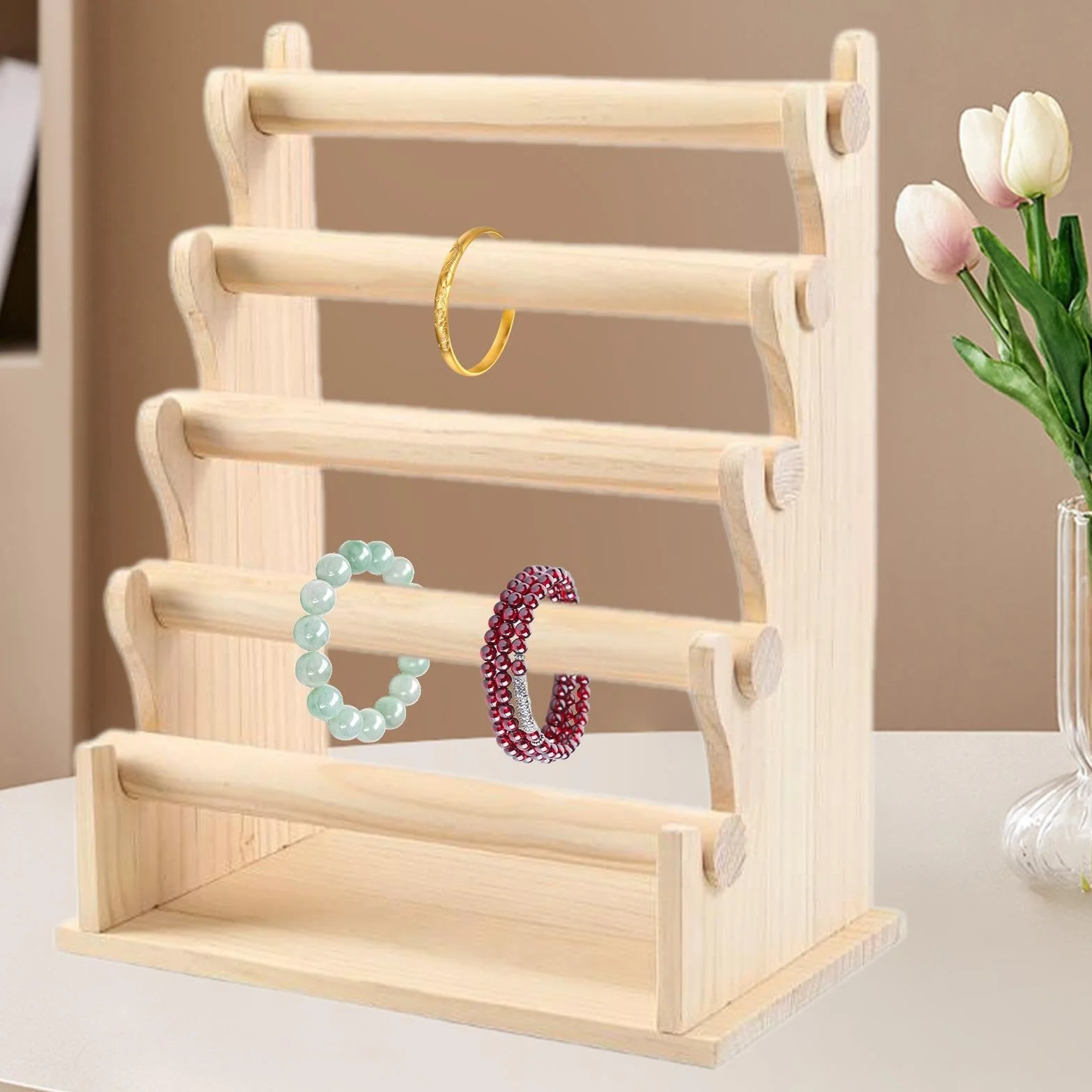 Harilla Espositore per braccialetti 5 Livelli, elegante espositore per gioielli e orologi