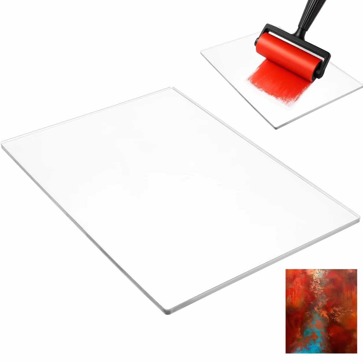 Piastra in gel A3 per disegno 40x28 cm riutilizzabile antiaderente