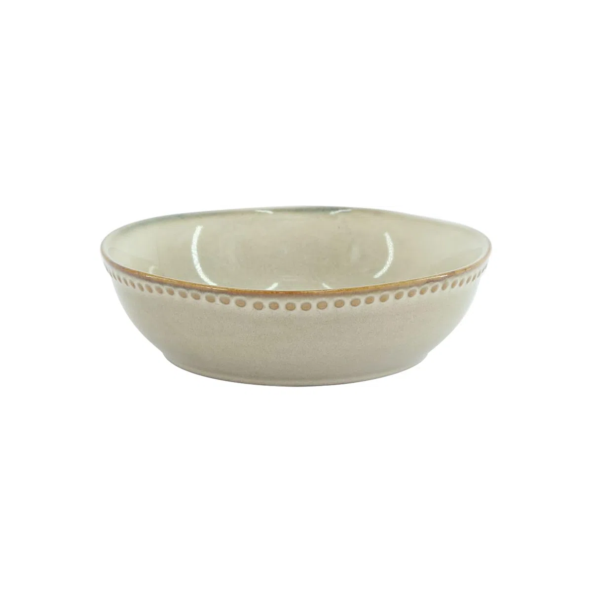 WeHome - Set Piatti Ceramica Rita 6 Persone 18 Pezzi Colorati Moderni 3 Misure Lavavetri Microonde (Khaki)