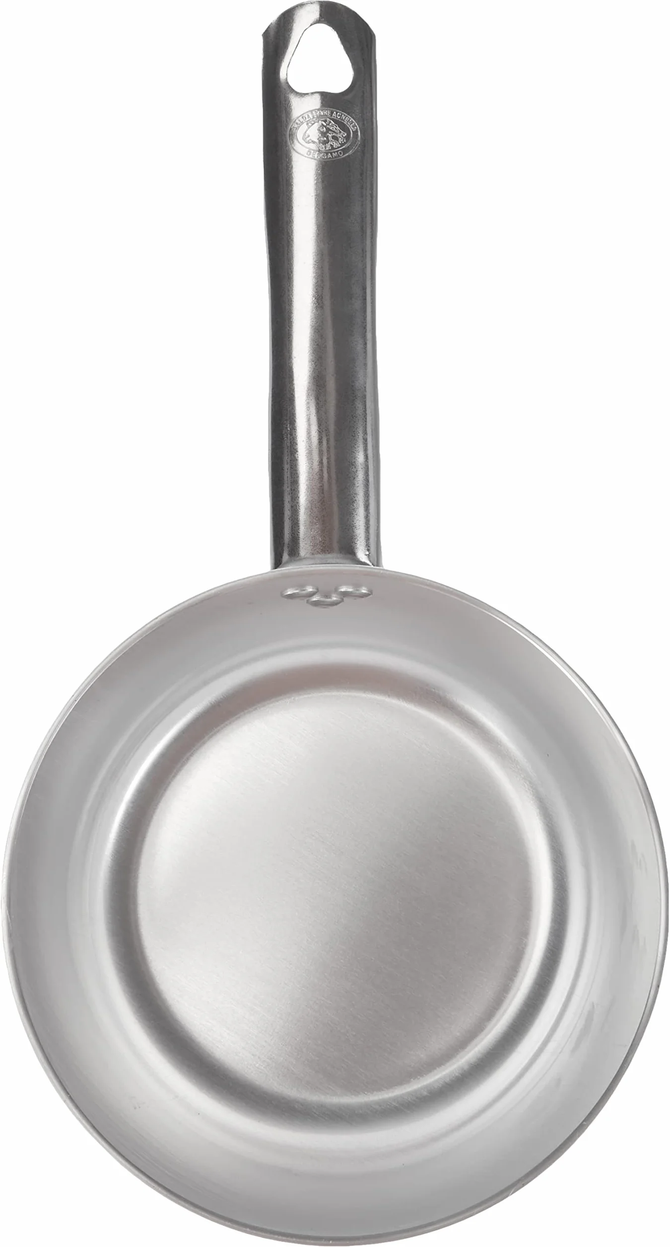 Pentole Agnelli Linea Alluminio 3 mm Professionale Casseruola Alta con Manico Inox, Argento, 18 cm