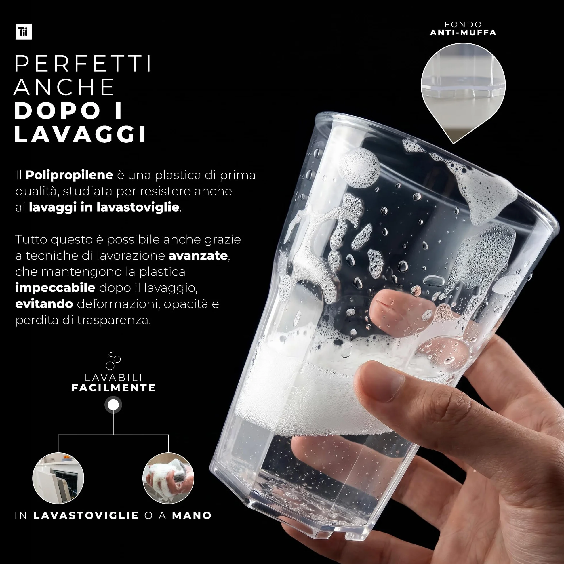 TUNDRA Bicchieri da Cocktail 350 ml BPA-Free Plastica Riciclabile Infrangibili Riutilizzabili Confezione 40
