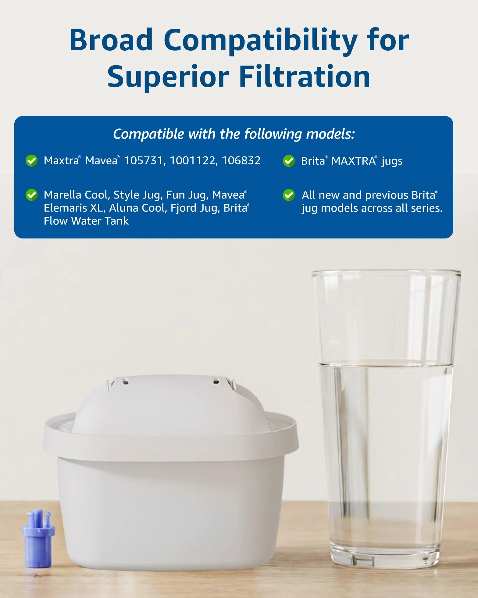 Maxblue Filtro Compatibile con Brita Maxtra Pro All-in-1 Maxtra+ Plus Filtri per Caraffa Filtrante Marella TÜV SÜD NSF Certificata (12)