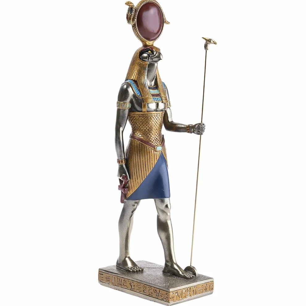 Statua di Ra 31 cm Dio Egizio Statuetta Decorativa Antico Egitto Figurina Egizia Testa di Falco