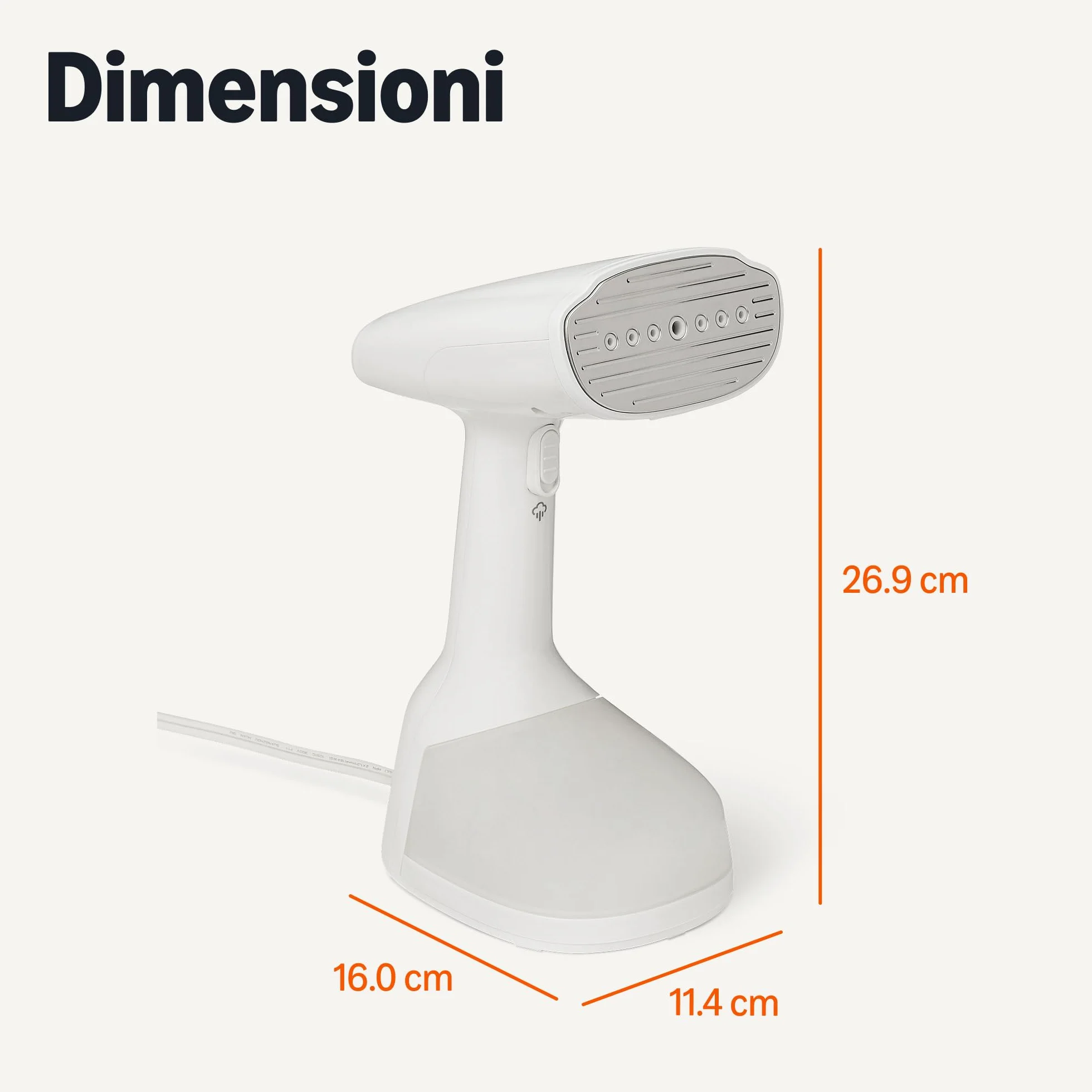 Amazon Basics Turbo Extreme Steam Ferro da stiro a vapore verticale portatile 1500 W Bianco