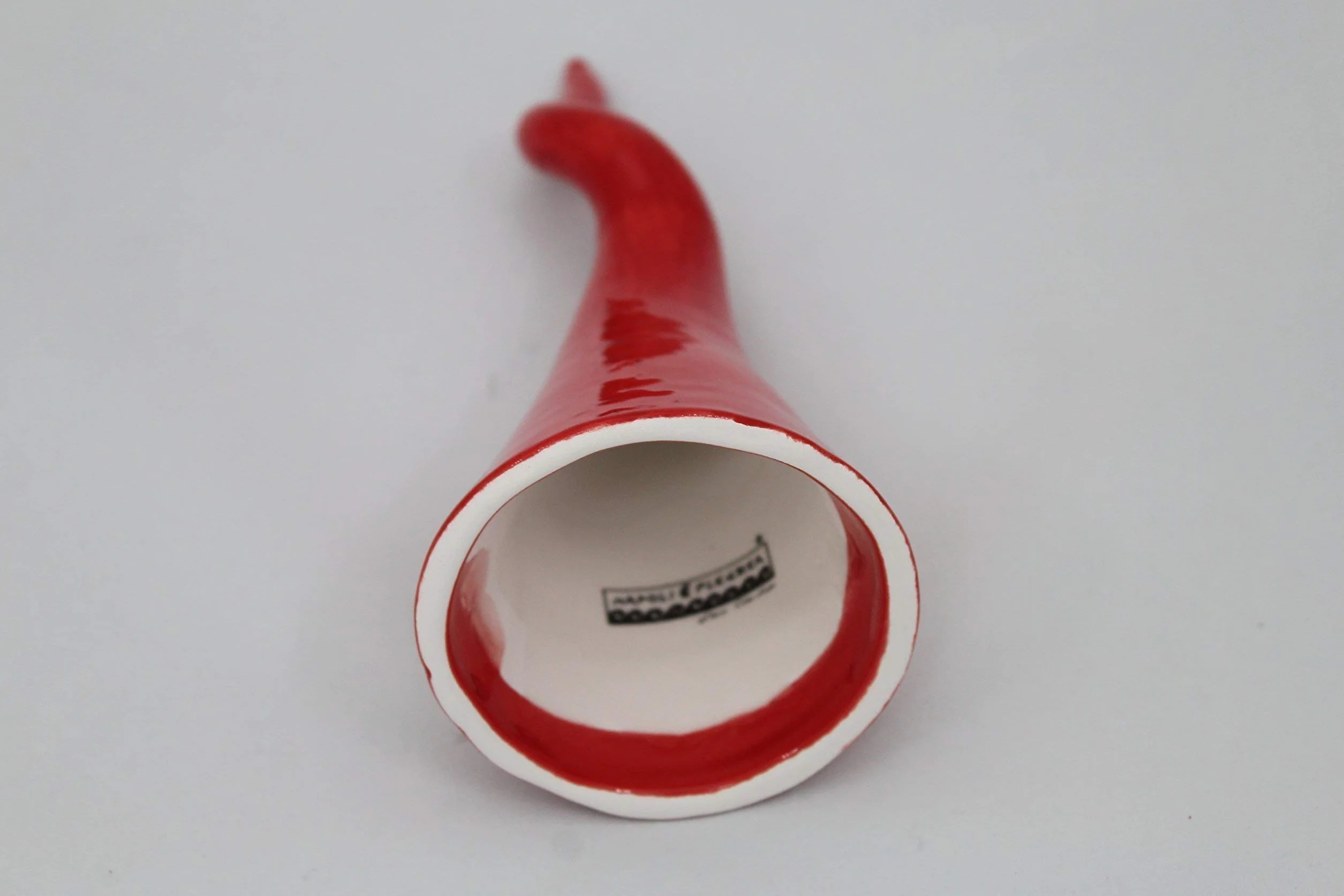 Corno napoletano portafortuna in ceramica souvenir bomboniere handmade