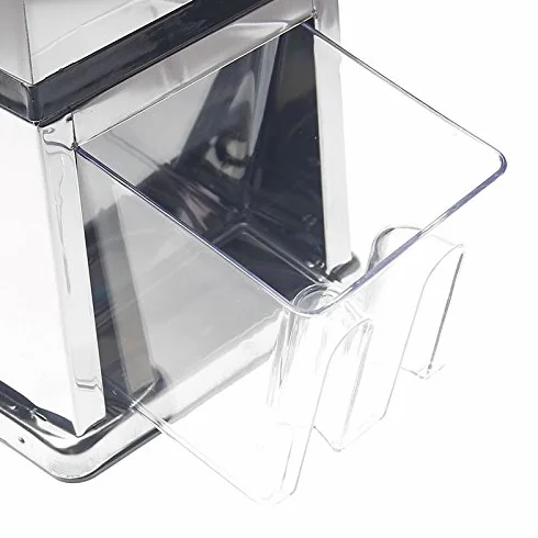 KATSU Tritaghiaccio Manuale con Vaschetta del Ghiaccio e Paletta per Cocktail e Frullati, Acciaio Inossidabile 769008