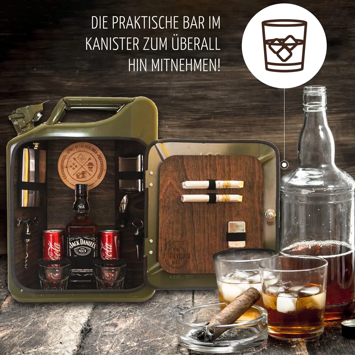 Il minibar For Real Guys uomini/tanica/contenitore Bar/borsa degli uomini