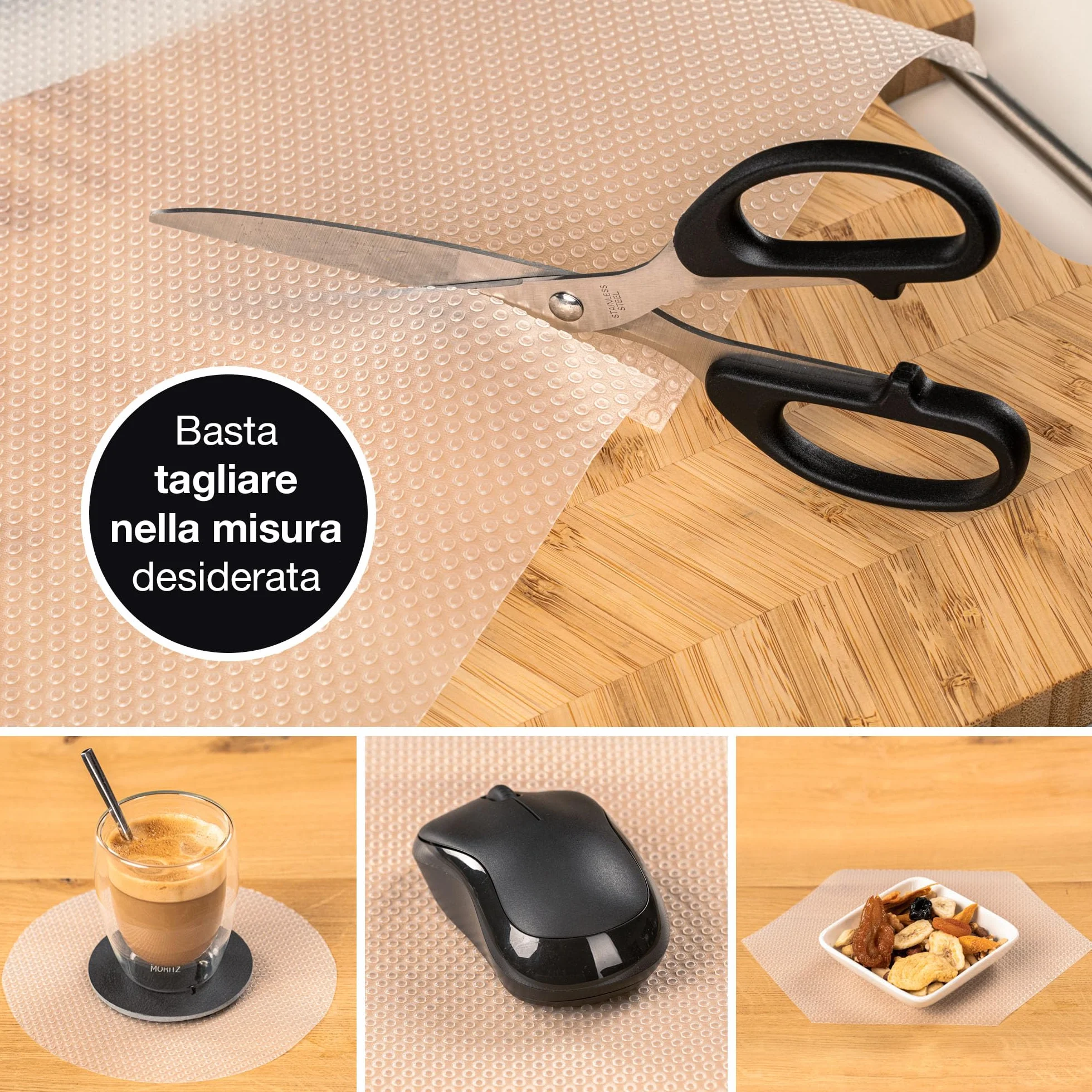 Moritz & Moritz 4x Rivestimento Cassetti Cucina 50x150 cm Tappetino antiscivolo - Incl. 20 adesivi