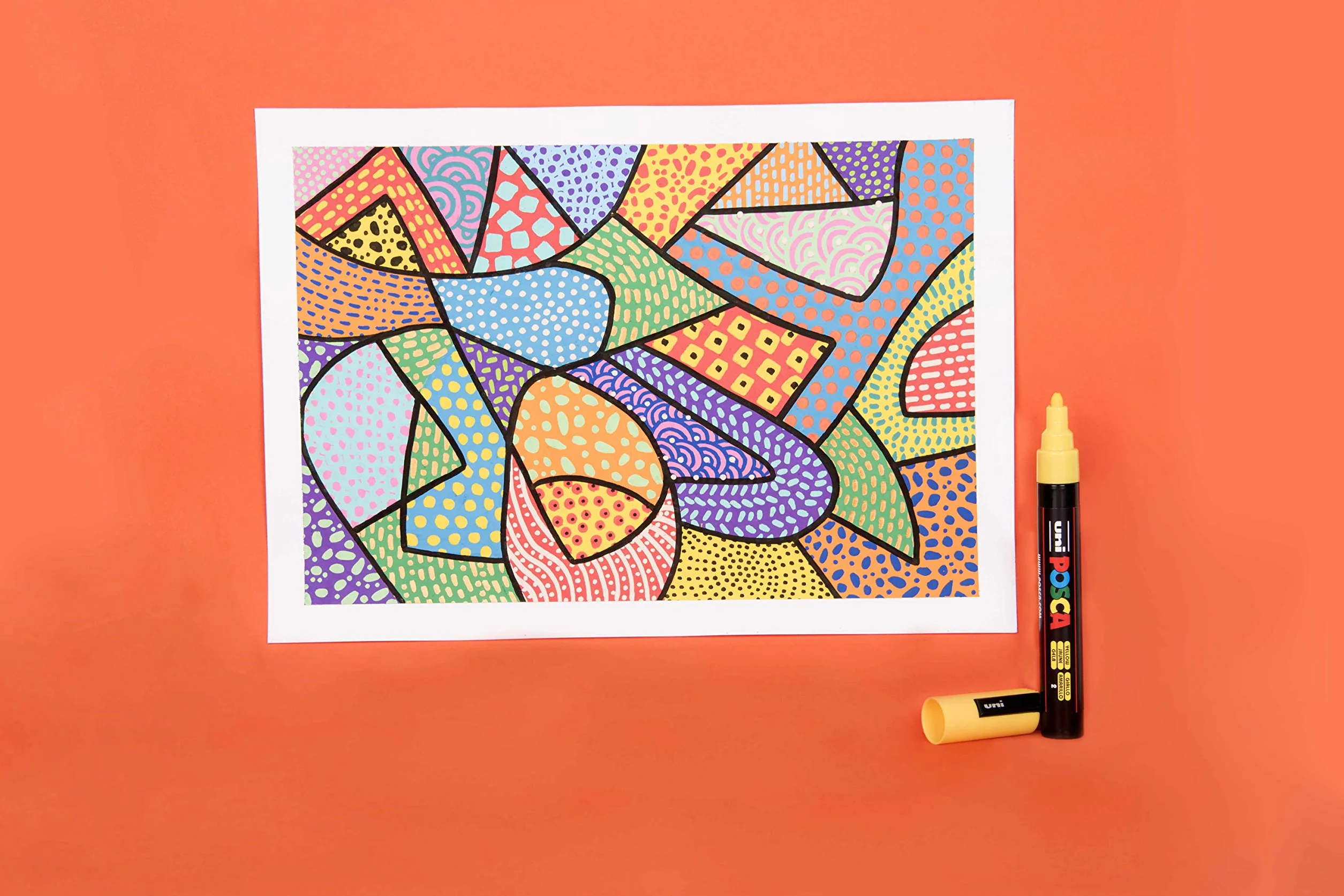 POSCA Uniposca Set Pennarelli Acrilici Punta Tonda 1.8-2.5mm per Tessuti Legno Vetro