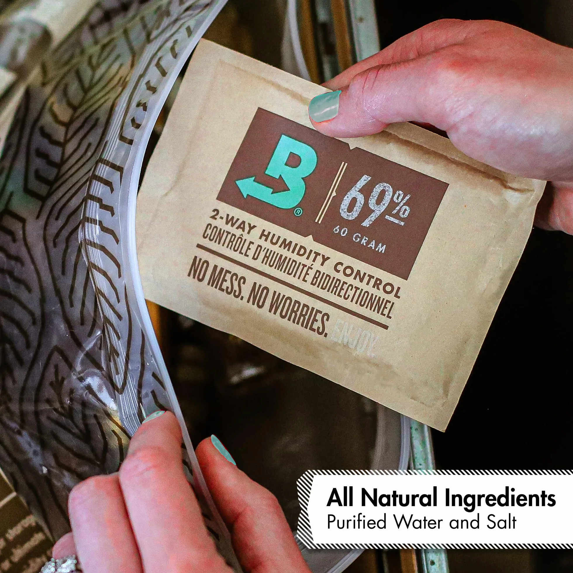 Boveda regolatore di umidità a 2 vie UR 69% per sigari humidor 4 pezzi