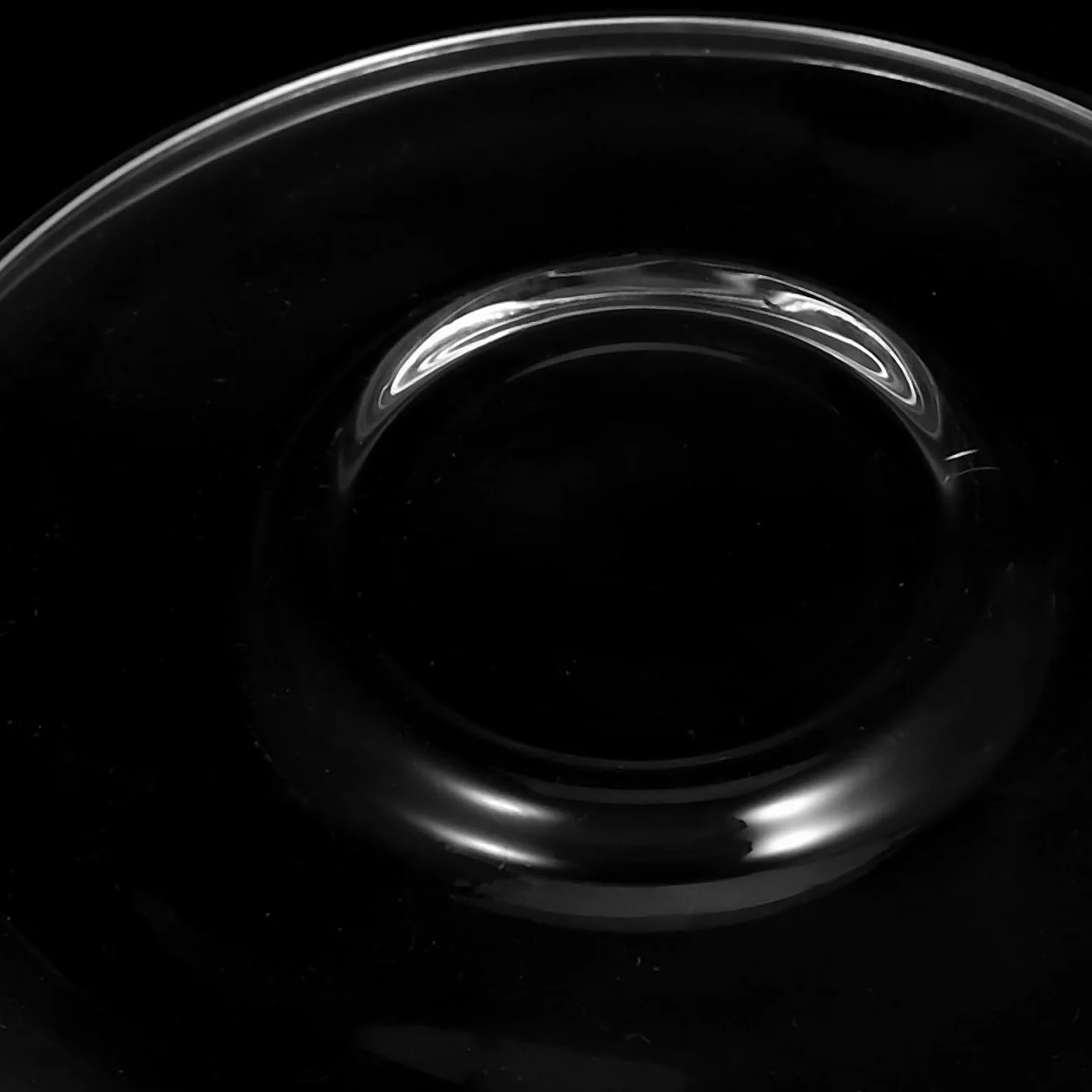 ULTECHNOVO 6 sottobicchieri decorativi in vetro trasparente, set di piattini rotondi per tazze da dessert snack, protezione da tavolino dal design elegante