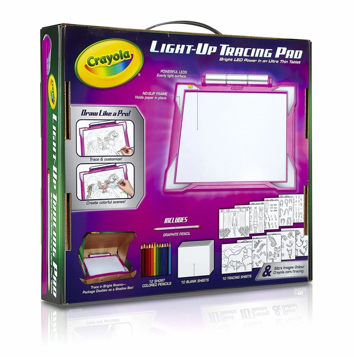 Crayola Lavagna Luminosa per Disegnare, Tavoletta Grafica Portatile, Più di 100 Immagini, Gioco Educativo 6+