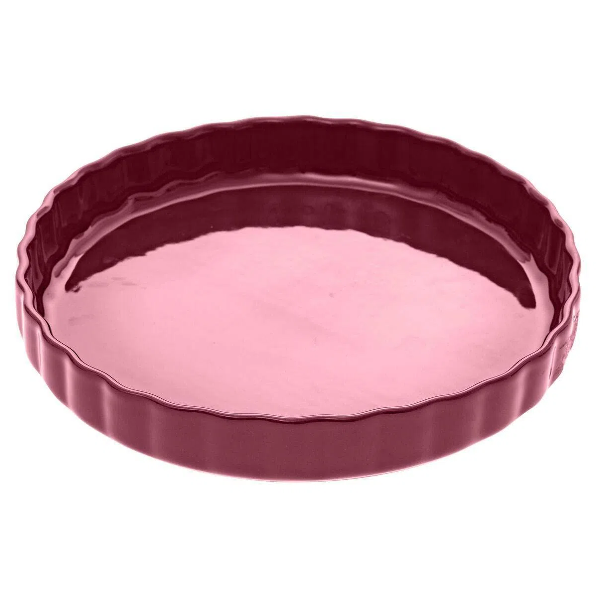 Five - Piatto per torta in ceramica, diametro 28 cm, colore: Rosso