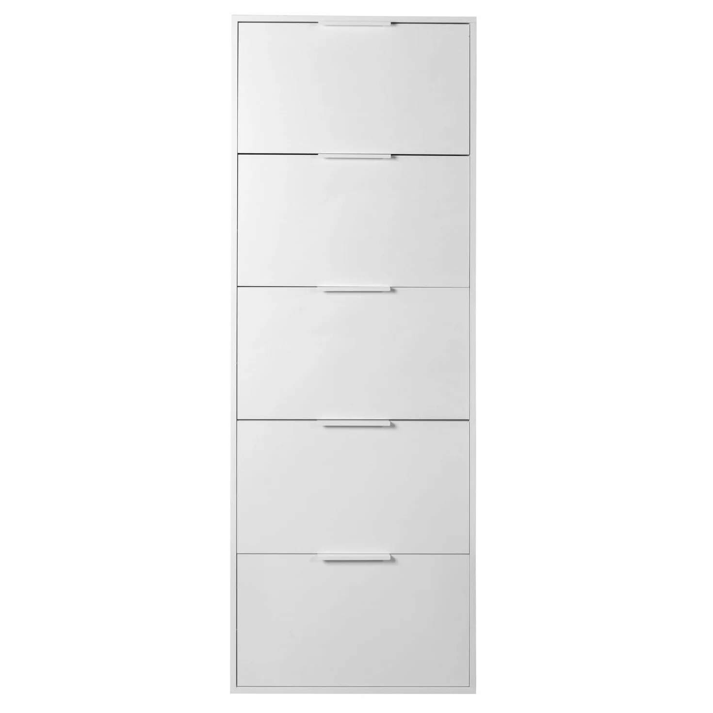 Composad Scarpiera Slim ESPRESSO 5 Ribalte 65x173,5x15 cm Bianco Made in Italy