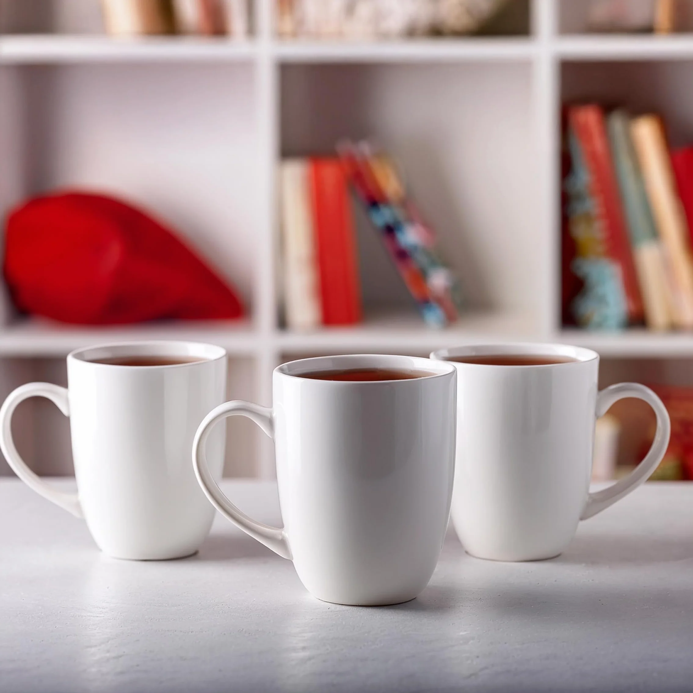 Glasmark Krosno Set di 6 tazze da caffè in ceramica 300 ml Bianco