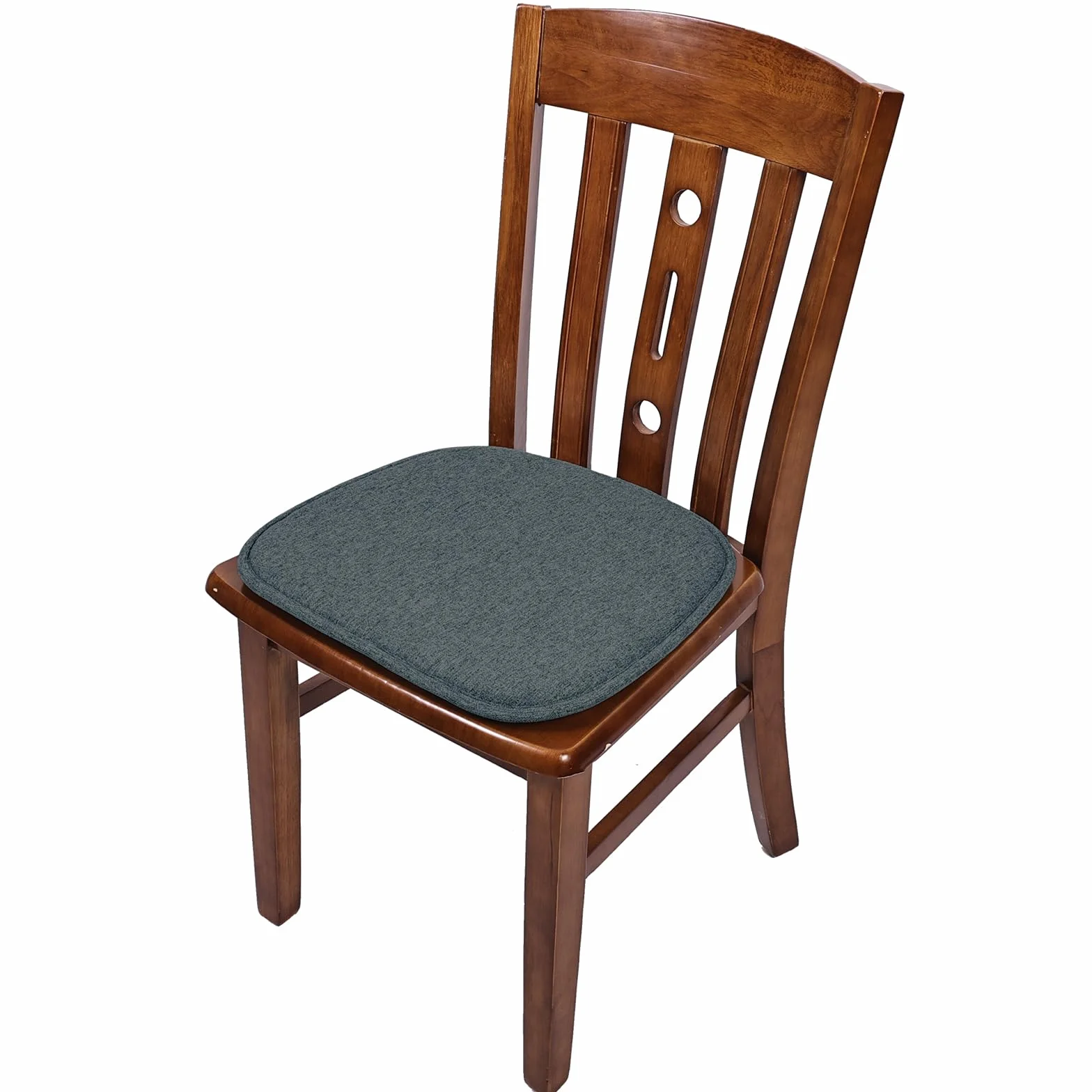 Cuscini Antiscivolo per Sedie 41x39 cm Set di 2 Nero