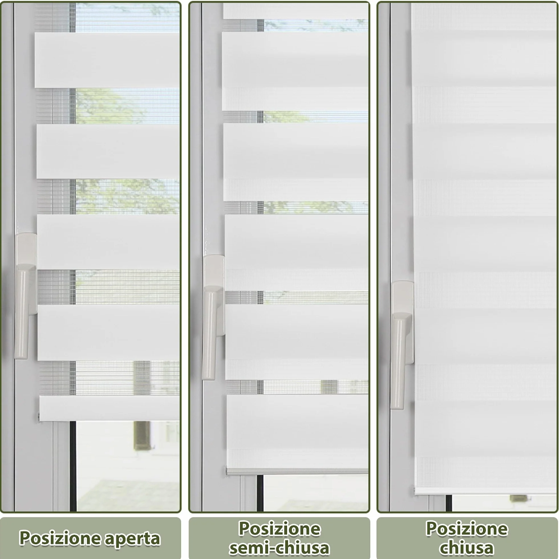 HOMEDEMO Tenda a rullo per interni Doppio Strato Senza Foratura, 50L x 230A cm, Bianco, Oscurante Giorno e Notte