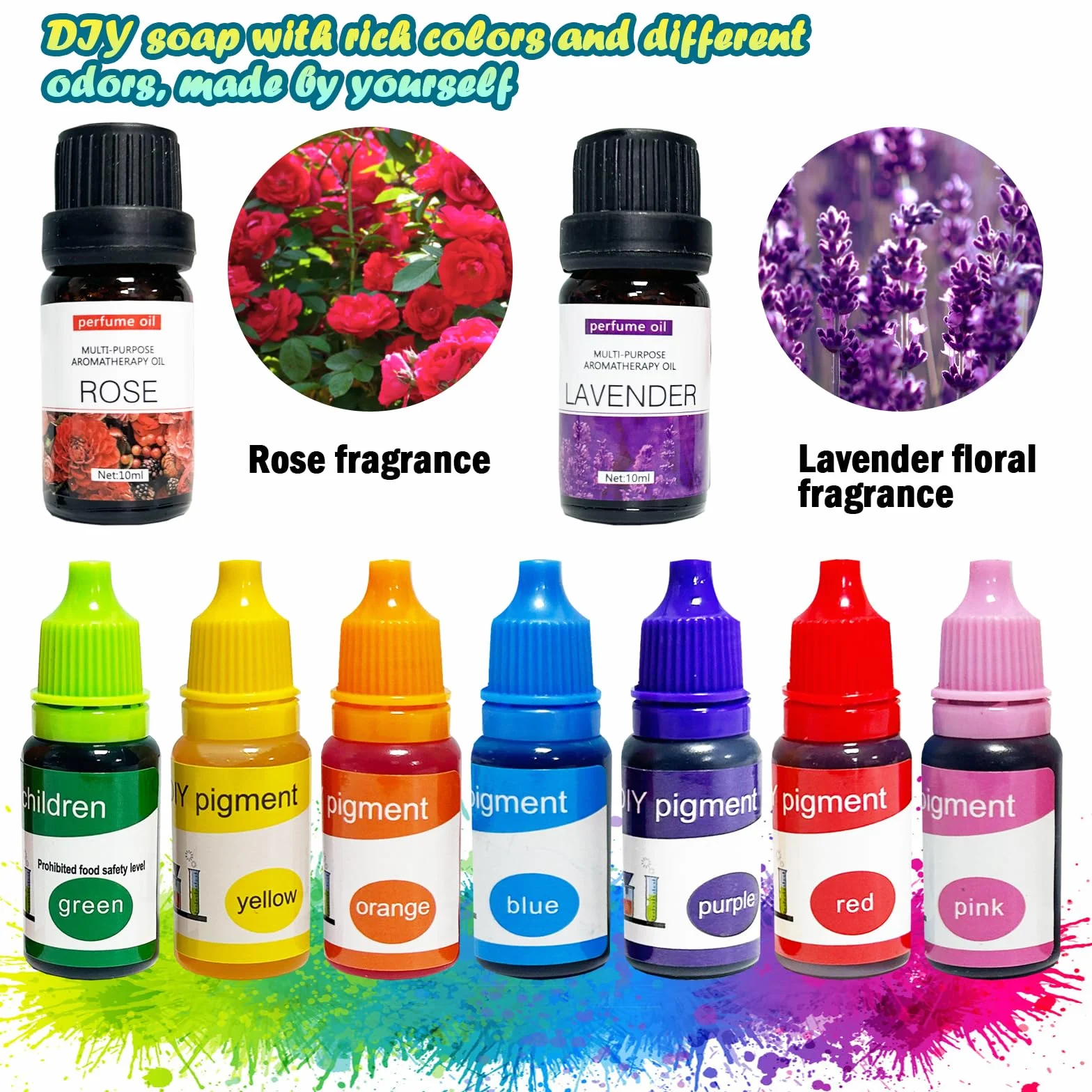 Kit Sapone Fai Da Te 500g 19 Forme 7 Pigmenti 2 Oli Essenziali 2 Sacchetti Strumenti