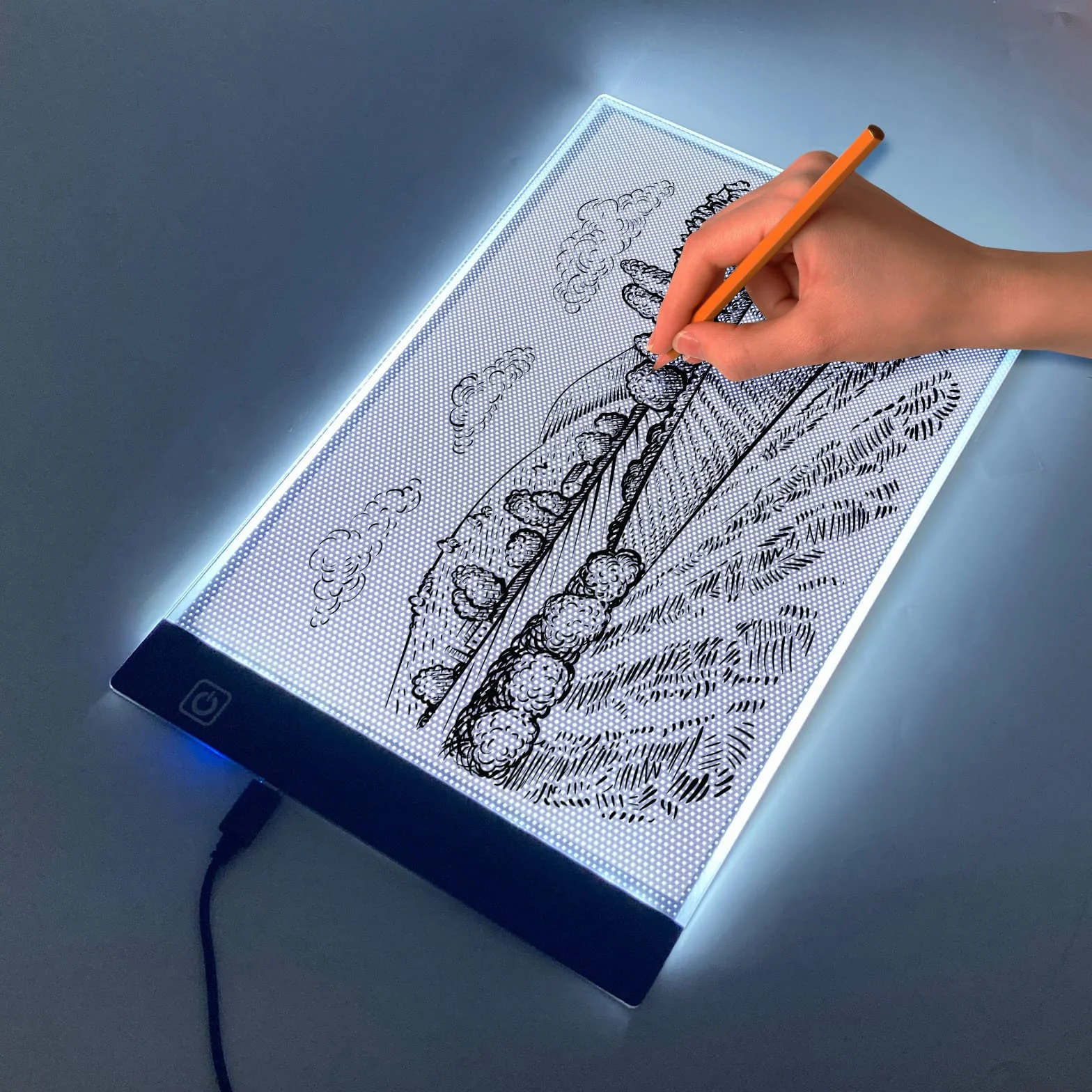 Tavoletta Luminosa LED A4 per Disegno, Light Box con Luminosità Regolabile per Animazione e Schizzi