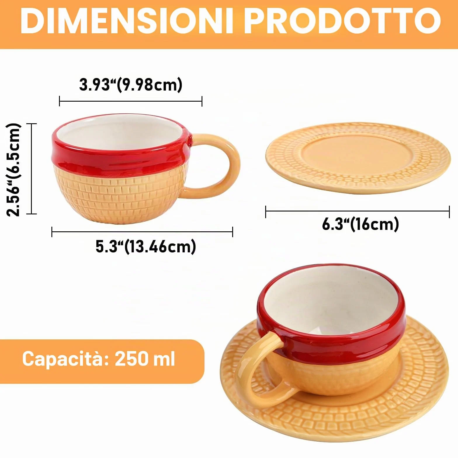 Luffy's Hat Tazza Ceramica 250 ml Anime Merch Regalo