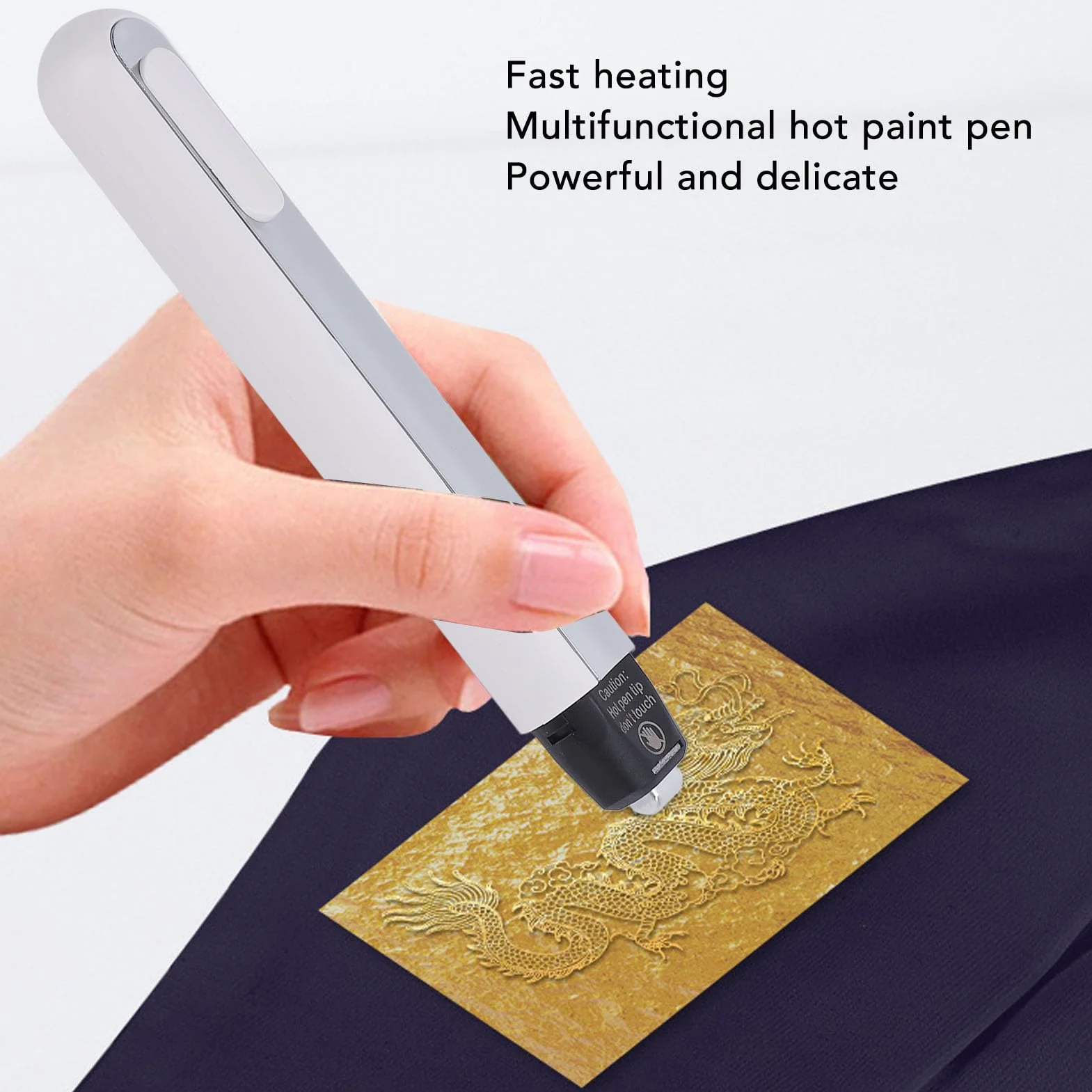 Penna Termica Attiva a Riscaldamento Rapido, Macchina per Pressatura a Caldo in Miniatura con Batteria Integrata per Vestiti e Cappelli