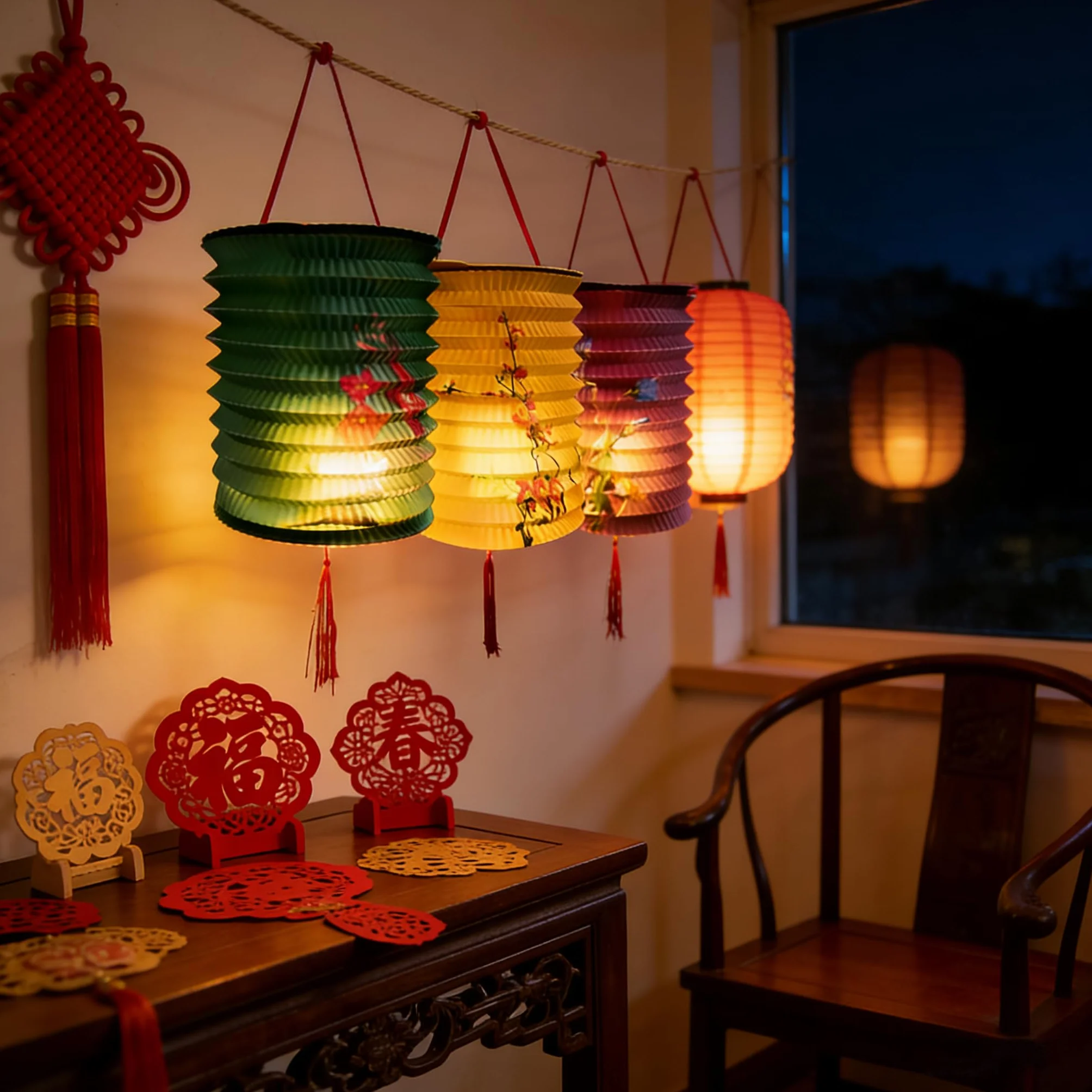 Cinesi Lanterne di Carta a LED 16 cm Colorate per Feste