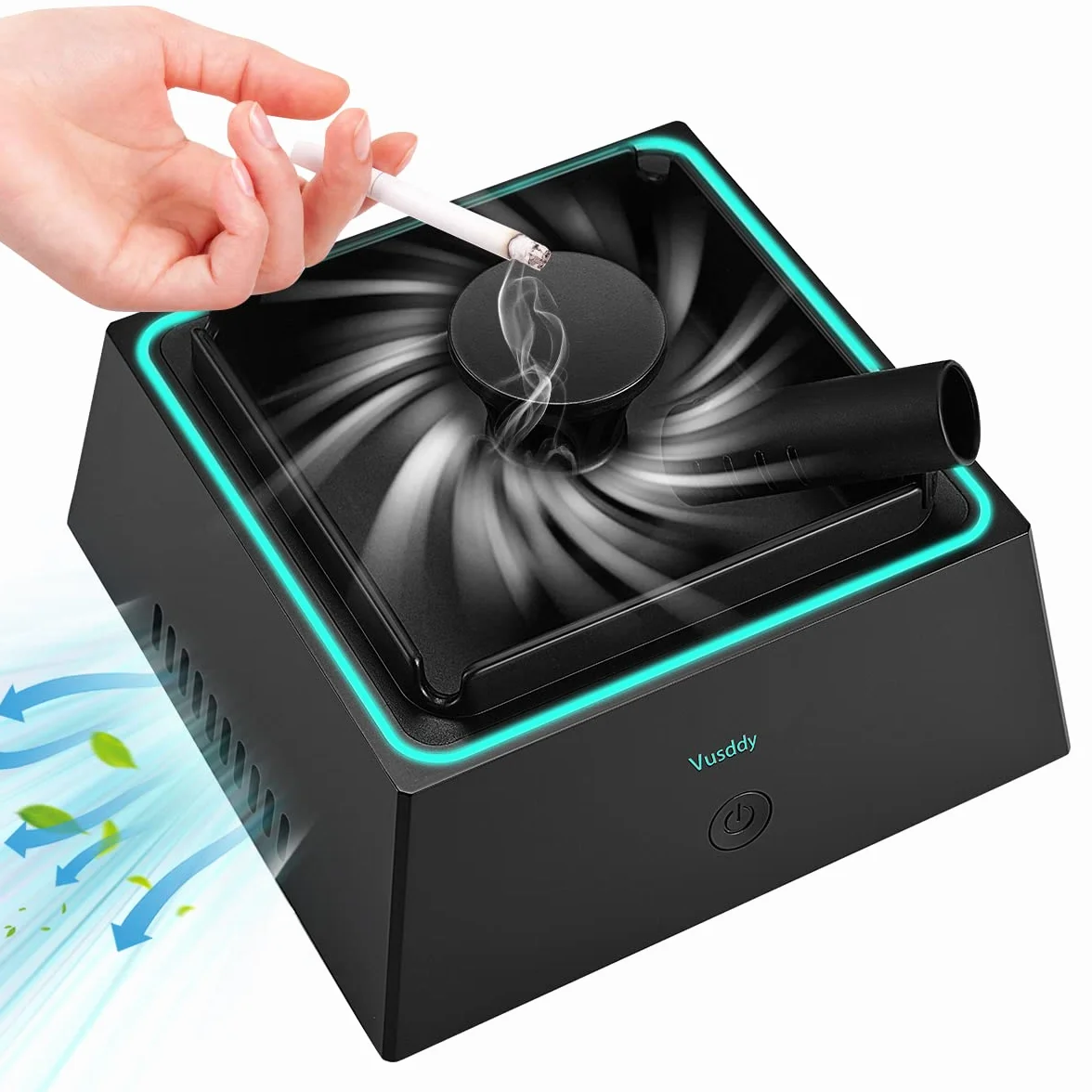 Posacenere Ad Aspirazione Senza Fumo 2 In 1 Con Purificatore D'aria Portatile Per Pulizia Fumo Con Filtro
