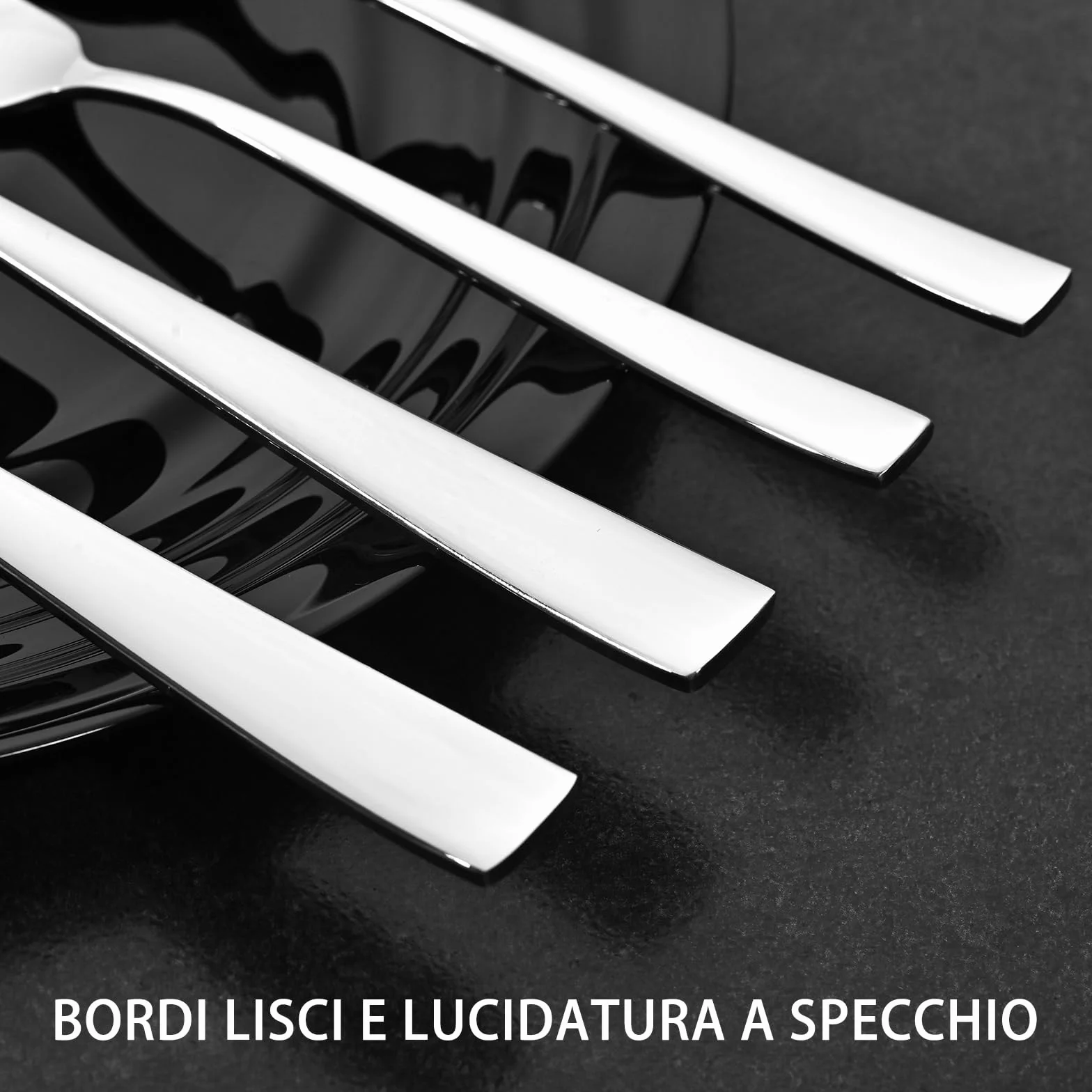 Set Posate Acciaio Inox 36 Pezzi per 6 Persone - Servizio Posate Completo con Coltelli, Forchette, Cucchiai, Lavabile in Lavastoviglie
