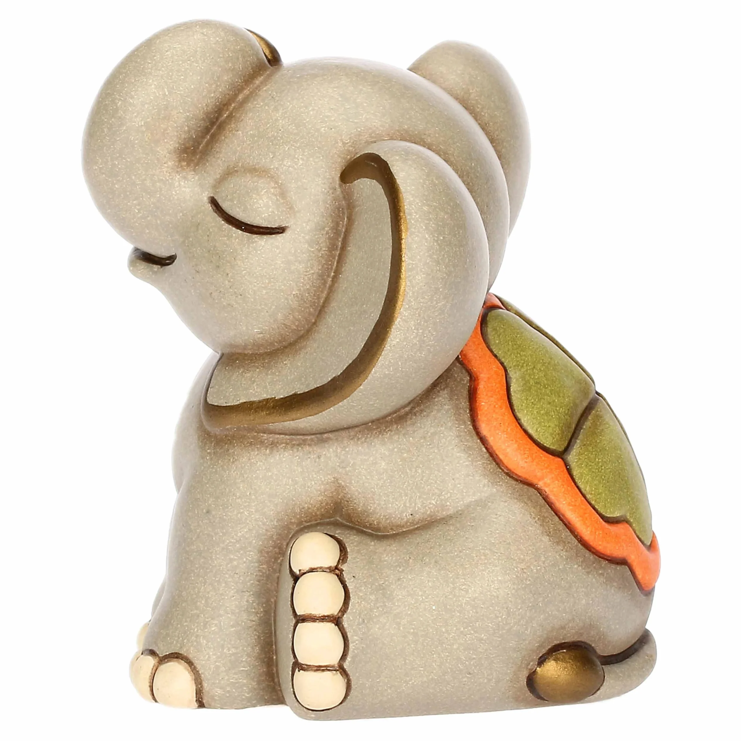 THUN Elefante Elly Ceramica Decorata a Mano 7.5 x 7.3 x 8.6 cm