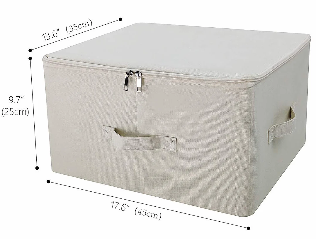 iwill CREATE PRO Jumbo Pieghevoli Contenitori di Stoccaggio con Lid, Beige, Confezione 2