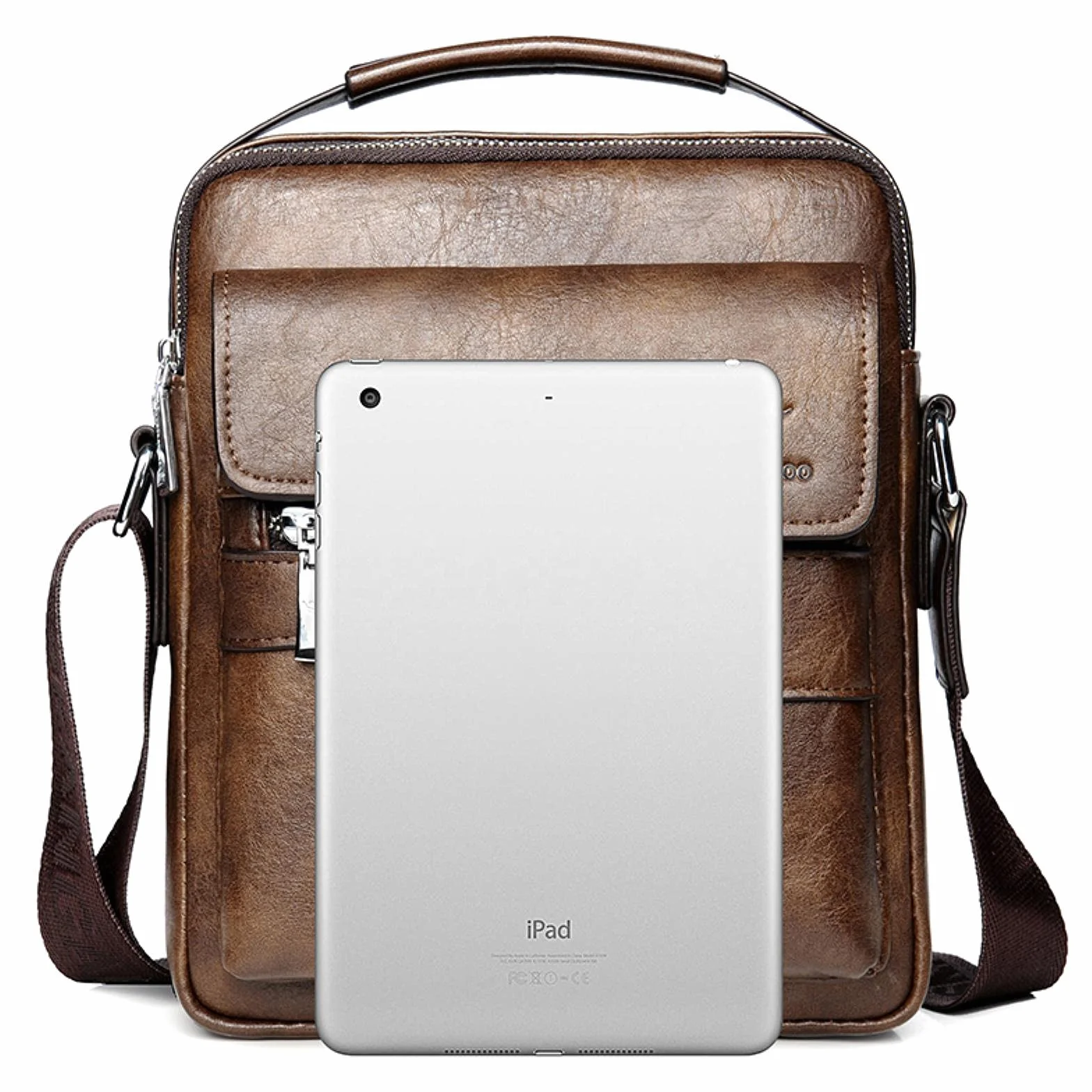 Borse da Uomo Vintage di Lusso Borsa a Tracolla in Pelle Messenger Casual