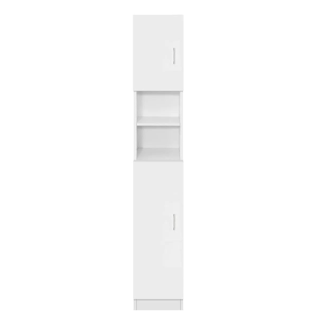 ML-Design Armadietto Alto Mobiletto Verticale da Bagno a Terra Salvaspazio 30 x 190 x 25 cm con 6 Ripiani e 2 Ante, Spazio di Stoccaggio Organizer a Colonna Portaoggetti Multiuso in MDF Bianco