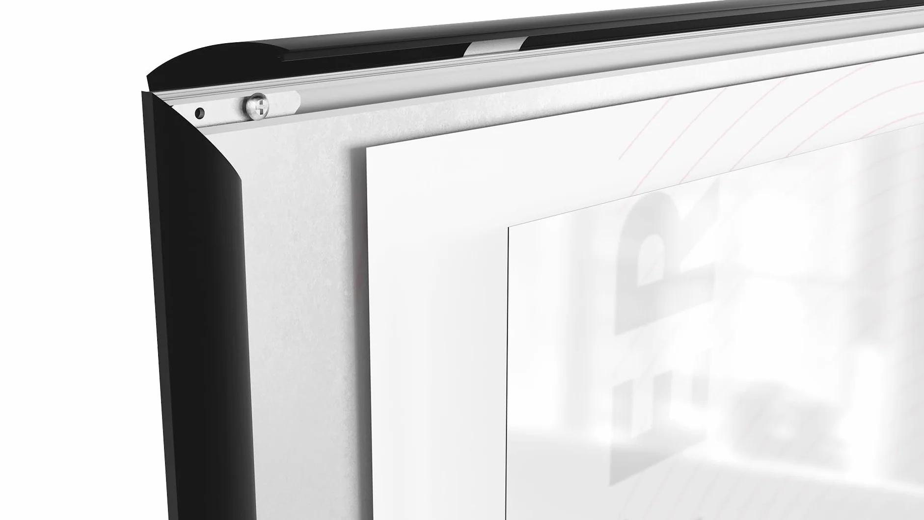 ALLboards Cornice a scatto A1 nera con profilo a scatto