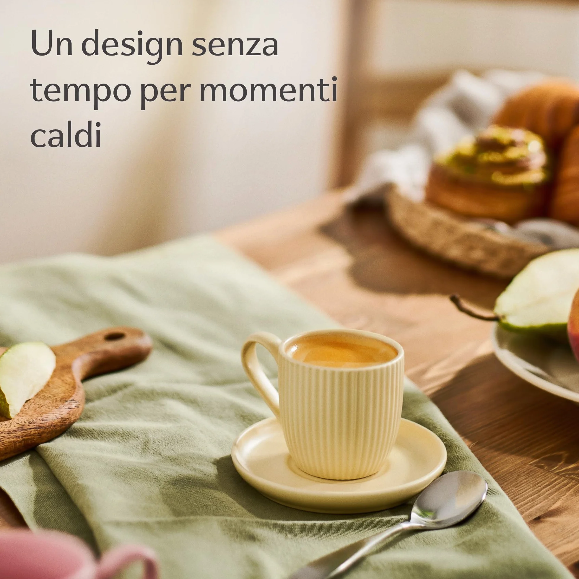 Tazzine Caffe Espresso Moderne con Piattino 6 Tazze 90ml Ceramica Colorate Opaca Lavabili in Lavastoviglie