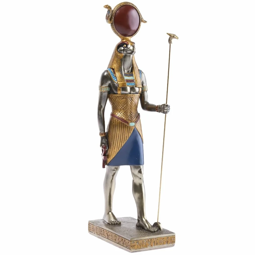 Statua di Ra 31 cm Dio Egizio Statuetta Decorativa Antico Egitto Figurina Egizia Testa di Falco