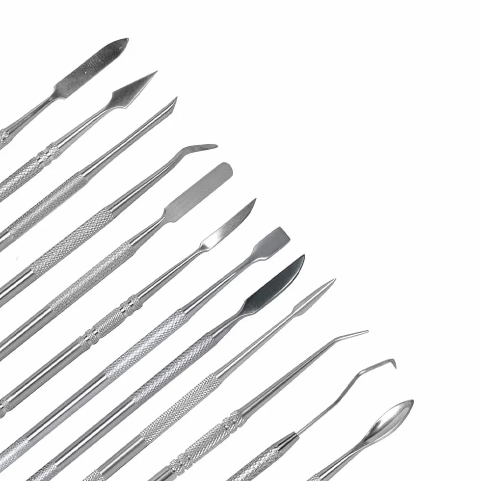 MMOBIEL cera intaglio set 12 pezzi acciaio inox scalpello doppia estremità
