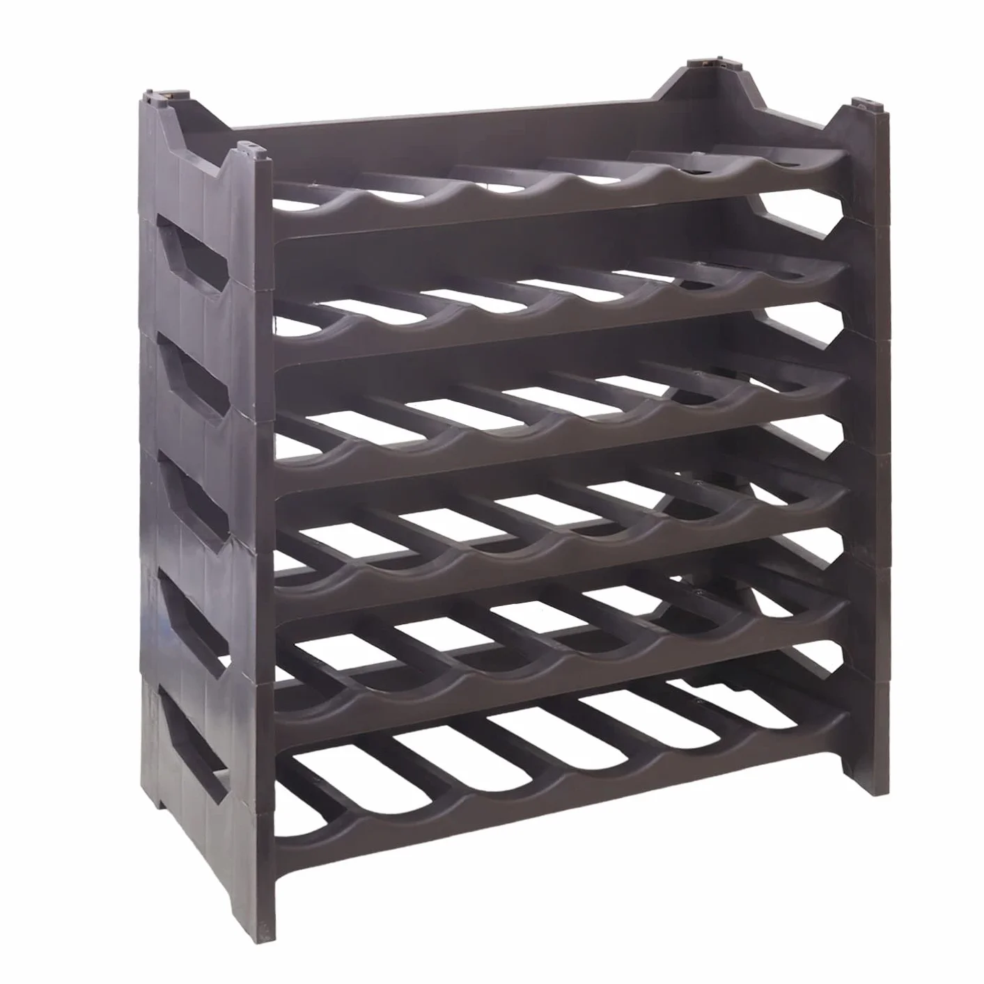 MAURY'S Cantinetta Vino Portabottiglie Plastica 36 Bottiglie Brown