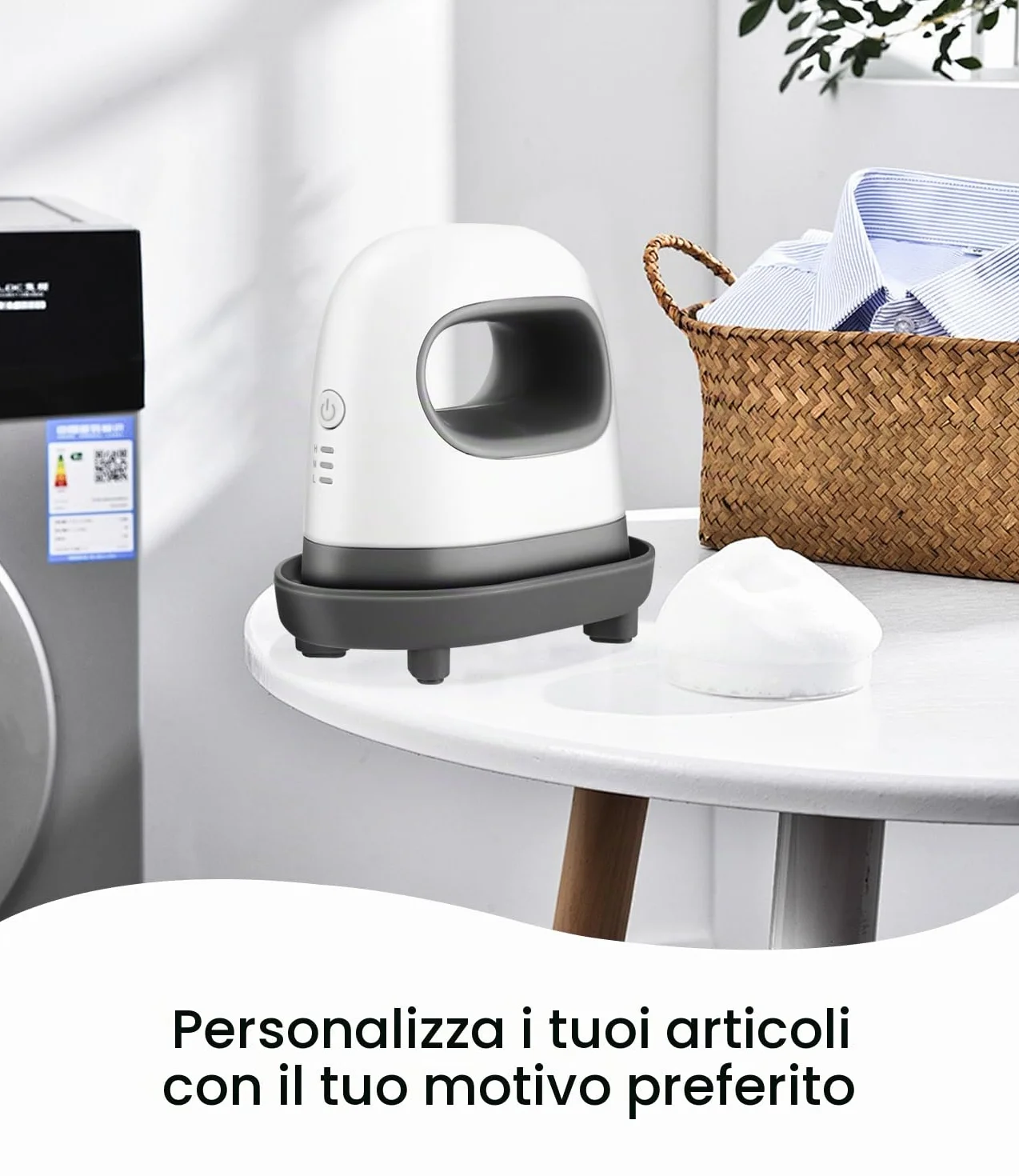 LEAZZLE Mini pressa termica a trasferimento con base isolata per T-shirt, scarpe, HTV