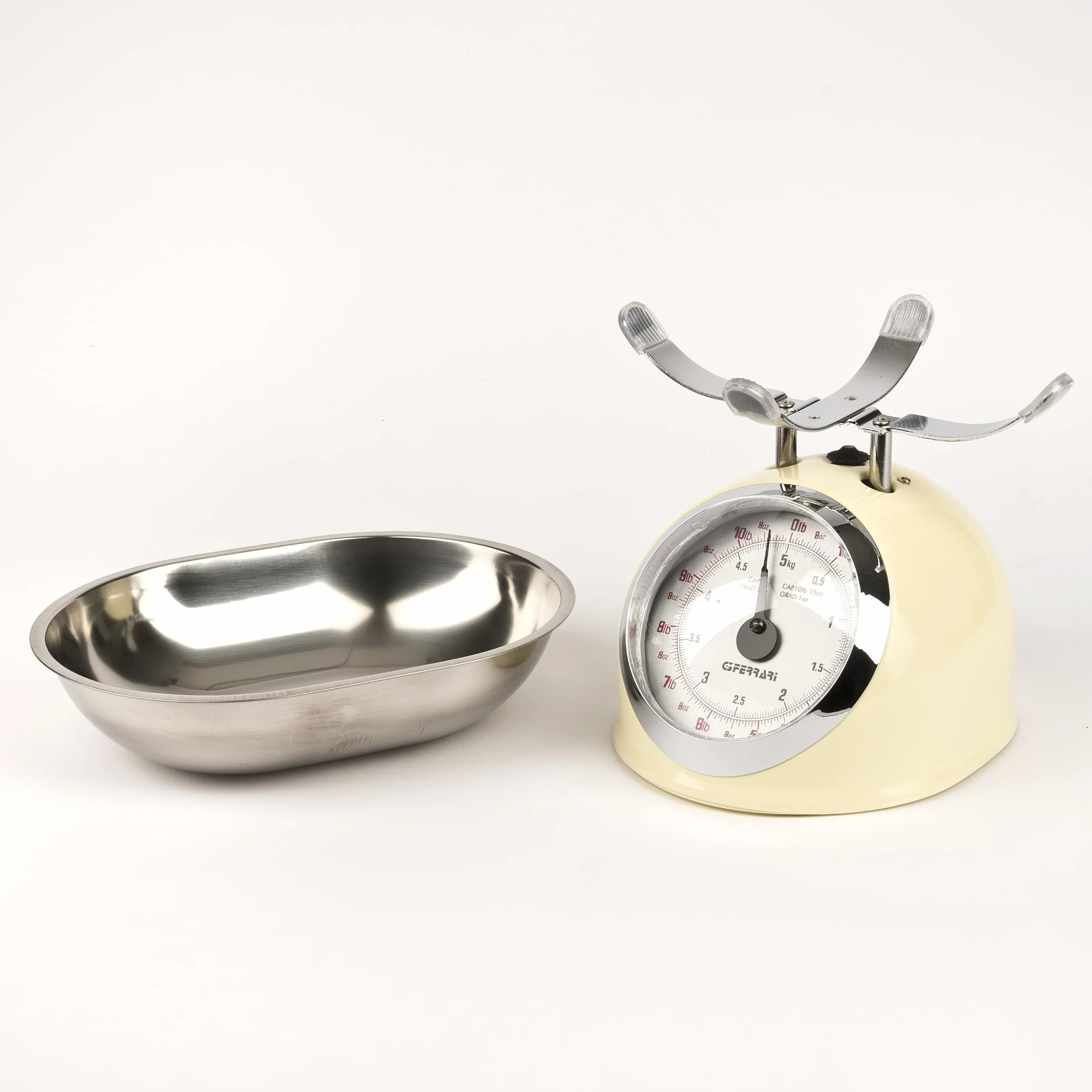 G3 Ferrari Bilancia Meccanica da Cucina Aska 5 kg Metallo Panna