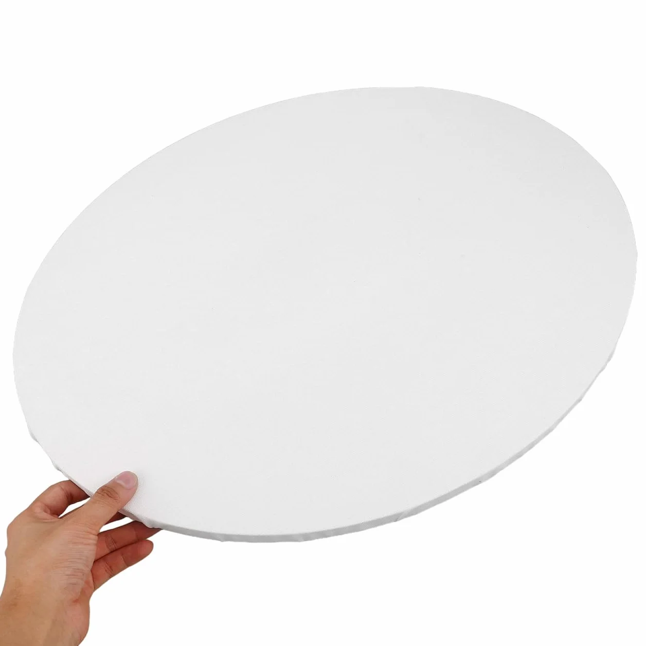 Tela ovale di lino 50 x 40 cm per pittura ad olio, acrilico e guazzo