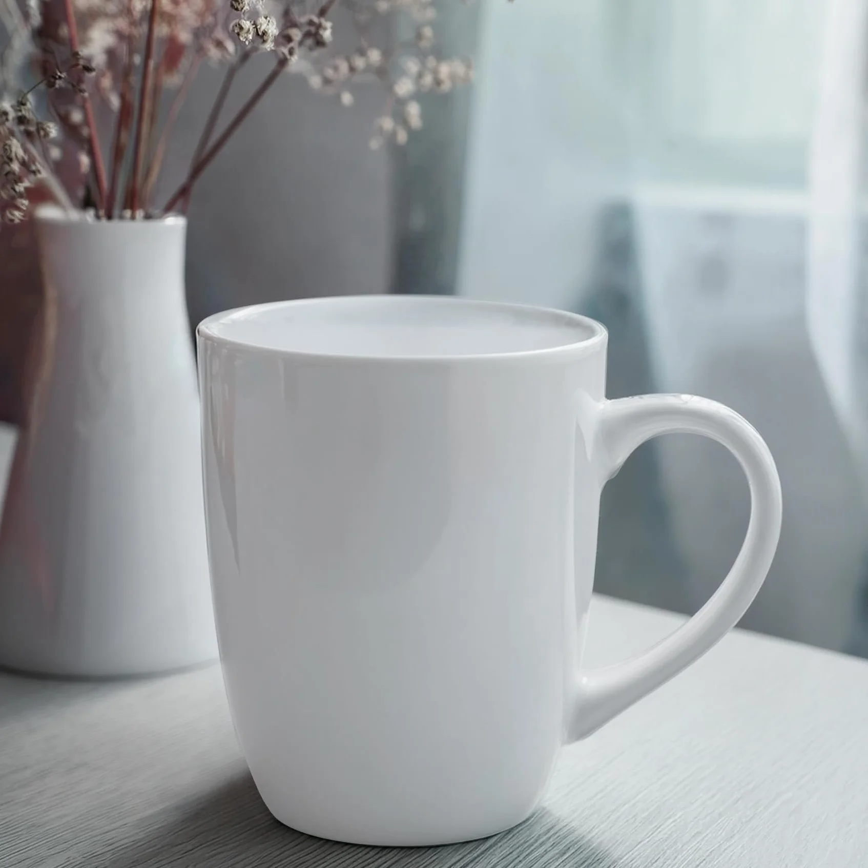 Glasmark Krosno Set di 6 tazze da caffè in ceramica 300 ml Bianco